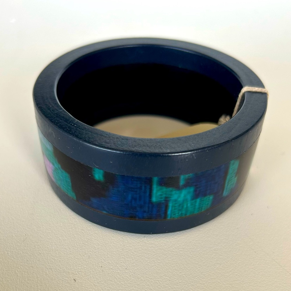 ELK THE LABEL wood and resin bangle bracelet nwt